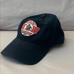 Lucky Brand Budweiser Navy Blue Cap with Red and White Logo